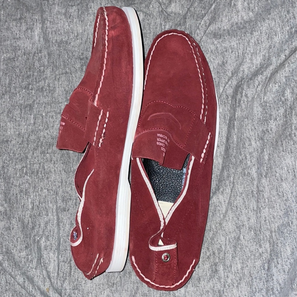 Sorry Top Sider Burgundy Suede Loafers Size 11